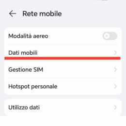 rete mobile android